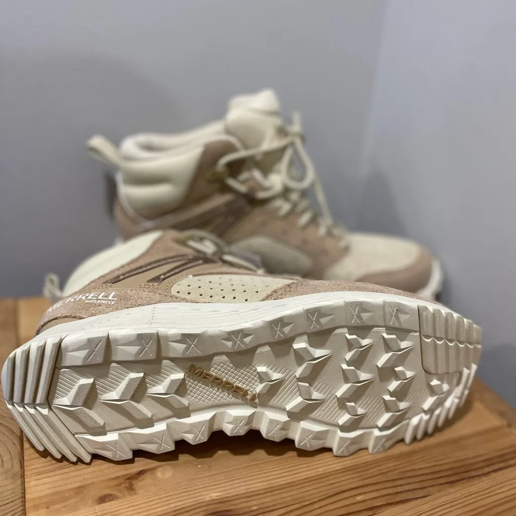 Merrell Wildwood Hiking Boots Mid Leather Waterproof Tan Reed Size 8 - Image 8