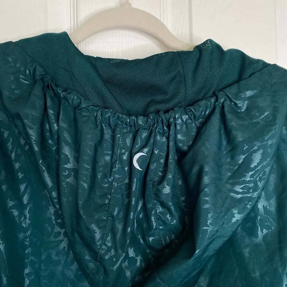 ZYIA ACTIVE Jade Bomber Jacket Green Leopard Animal Print Size Small Athletic - Image 9