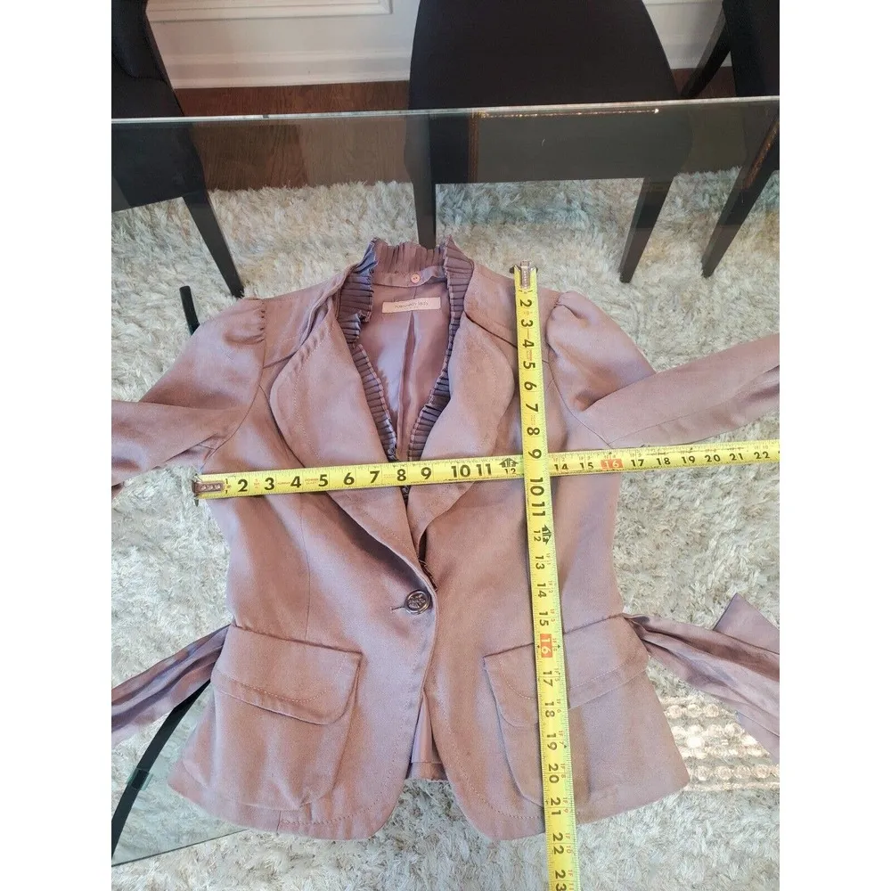 Kenneth Lady Women's Purple Polyester Long Sleeve One Button Blazer Size 40 - Image 7