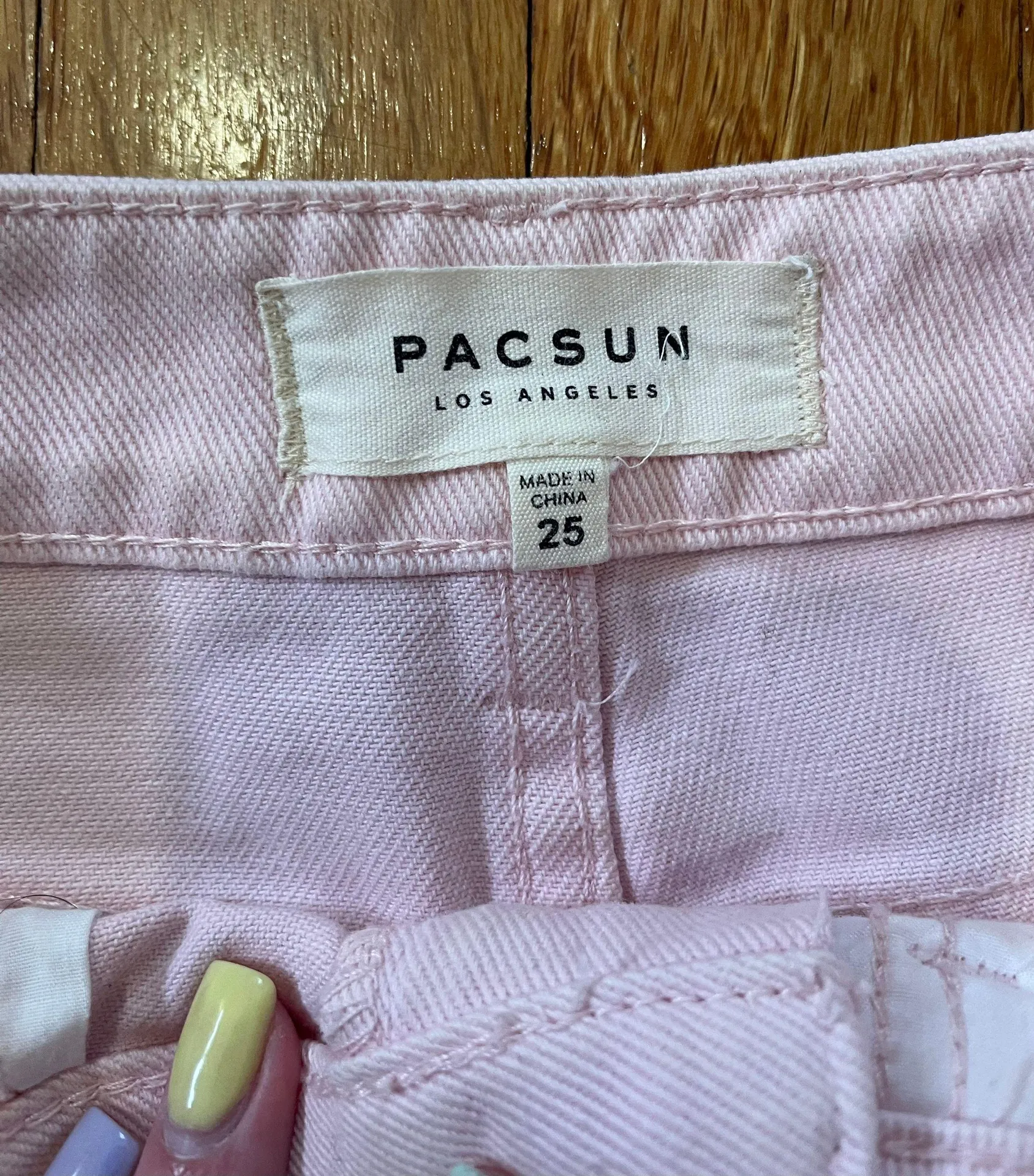 Pink Jean Mini Skirt - Image 3