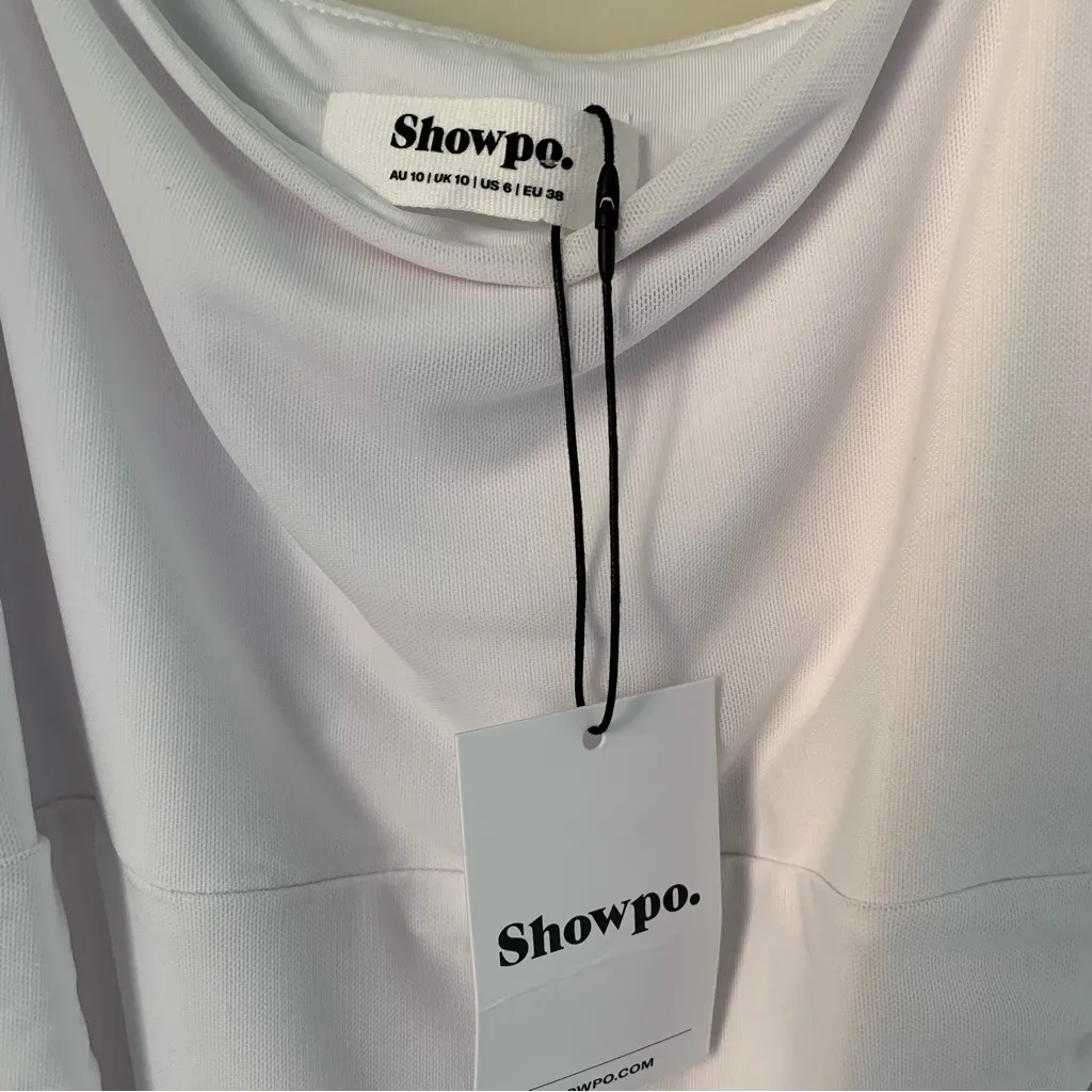 NEW Showpo Coming for You Midi Dress White Size 6 - Image 8