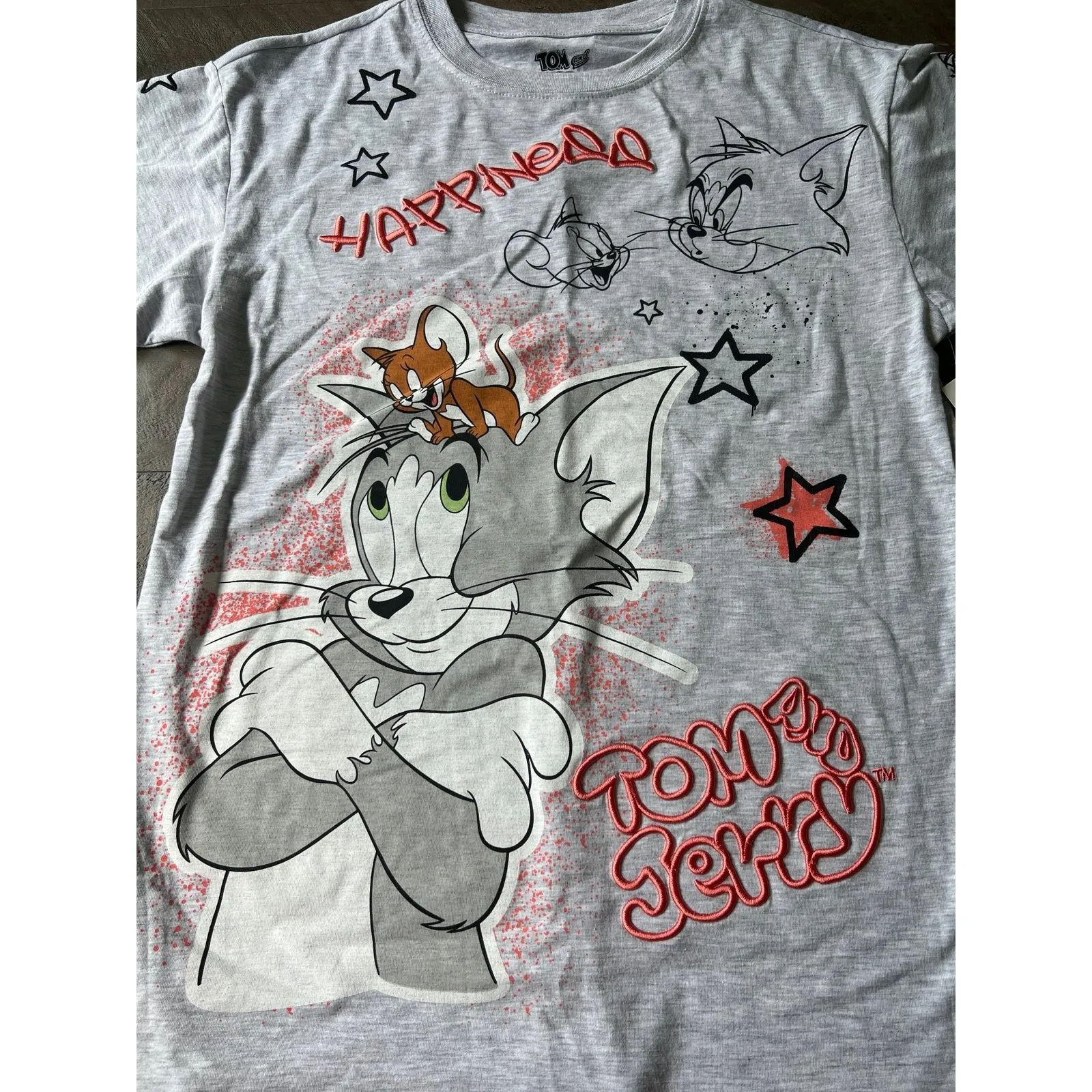 Tom and Jerry Women's Embroidered Graphic‎ Print T - Image 2