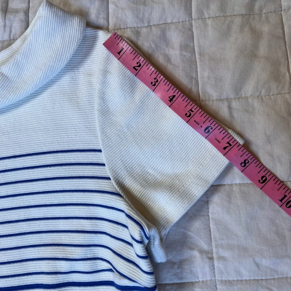 Talbots Blue & White Preppy Nautical Striped Ombre Sheath Dress - 10 Petite - Image 10