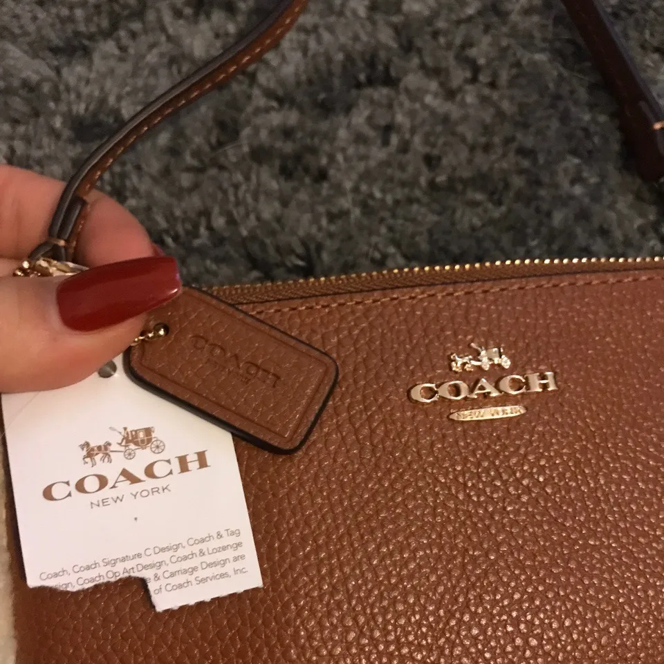 Coach Brown Leather Wristlet - Image 4