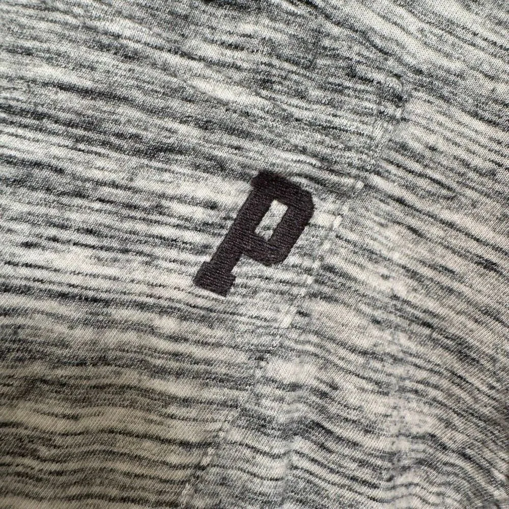 PINK Victorias Secret Gray Bling Sequined Shoulder Logo Campus Top Large - Image 3