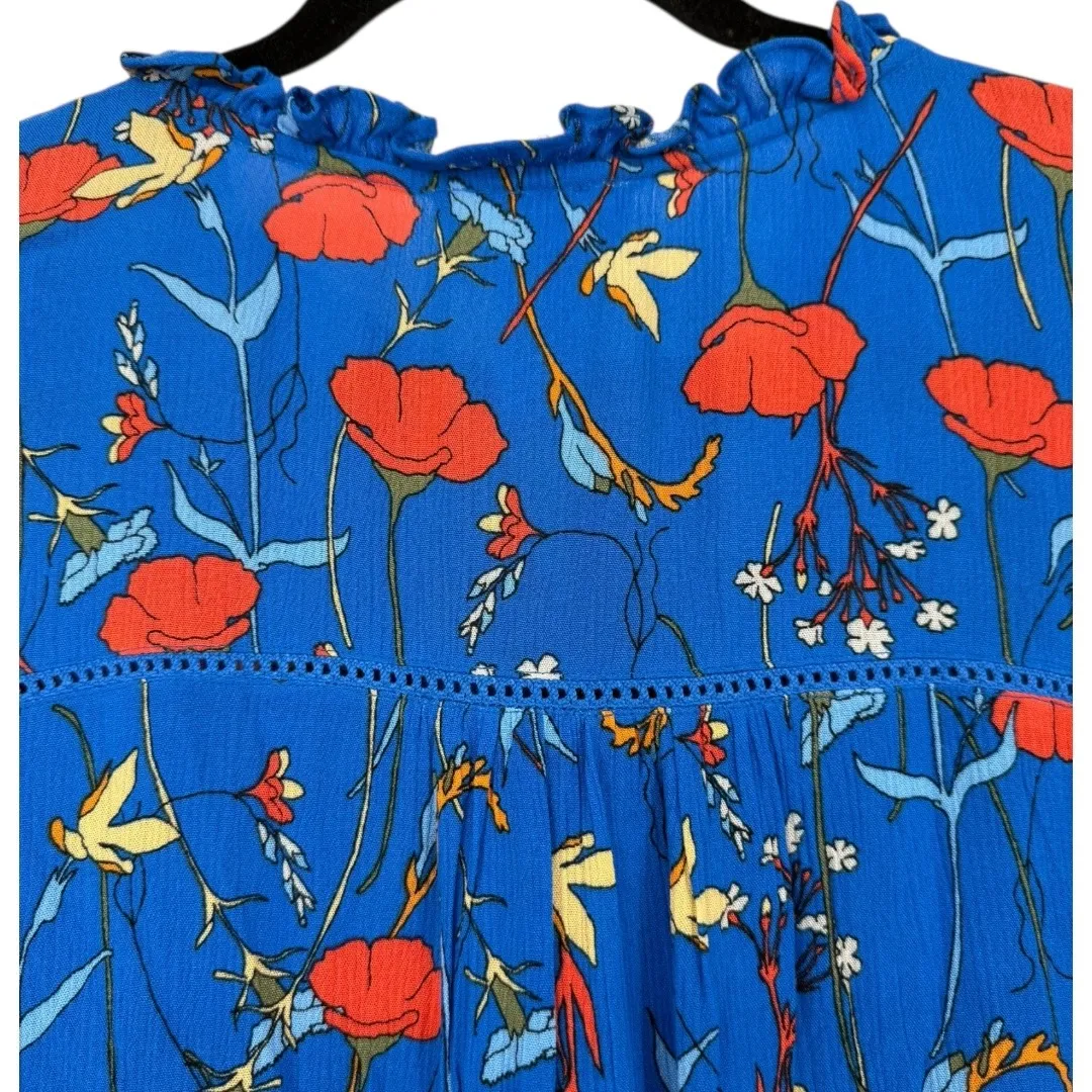 NWT For The Republic Womens Floral Print Tie Neck Long Sleeve Blouse Top Size 3X - Image 8