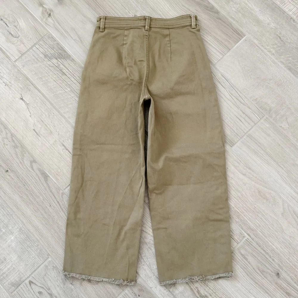 Everlane Wide Leg Crop Pants Patch Pockets - Image 4