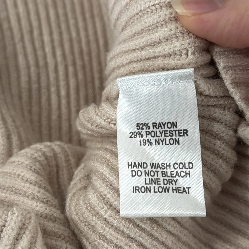 Lulus Eugenie Balloon Sleeve Mock-Neck Sweater Cream  Size M - Image 11