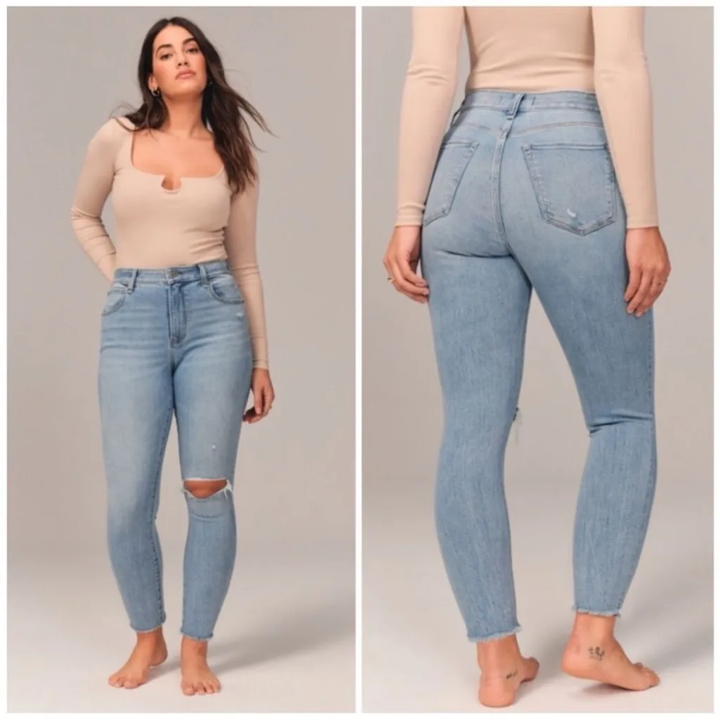 Abercrombie & Fitch The Super Skinny Ankle Distressed High Rise - Image 2