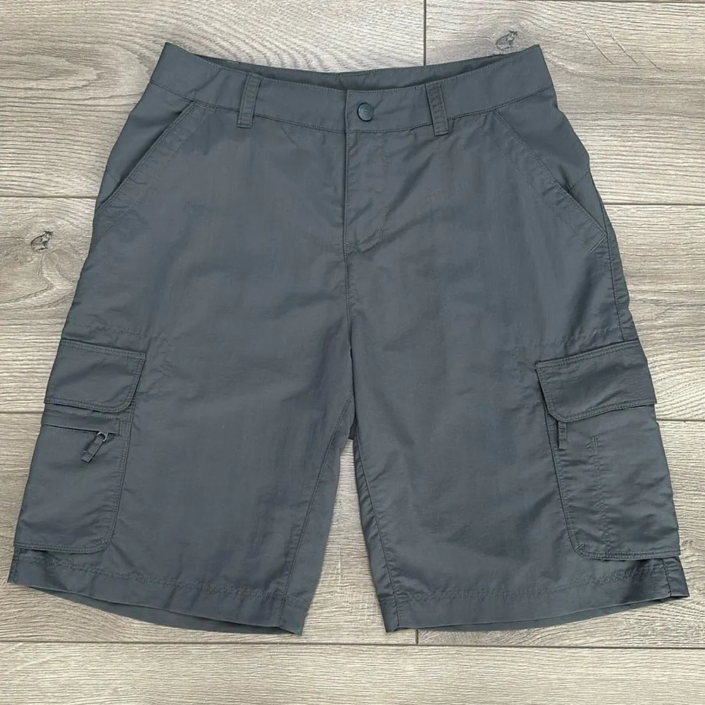 REI Cargo Nylon Bermuda High Rise Hiking Casual Shorts Size 2‎ Gray - Image 2