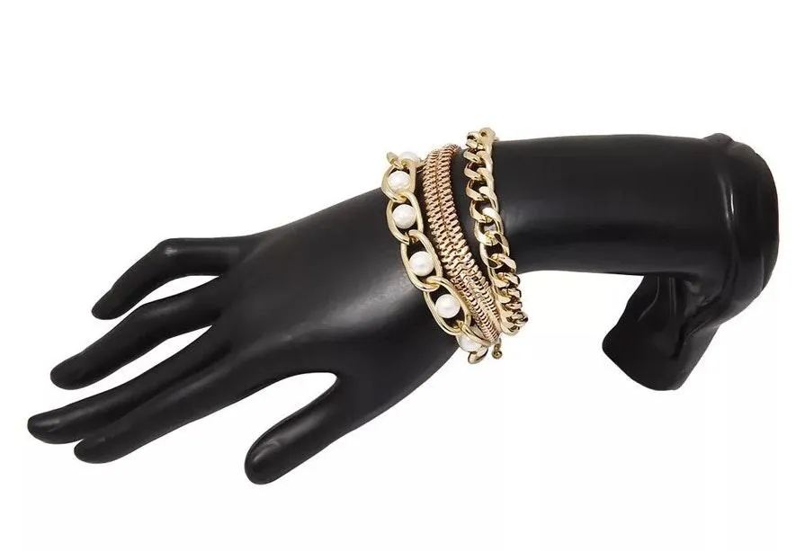 Chunky Bracelet SET Gold - Image 3