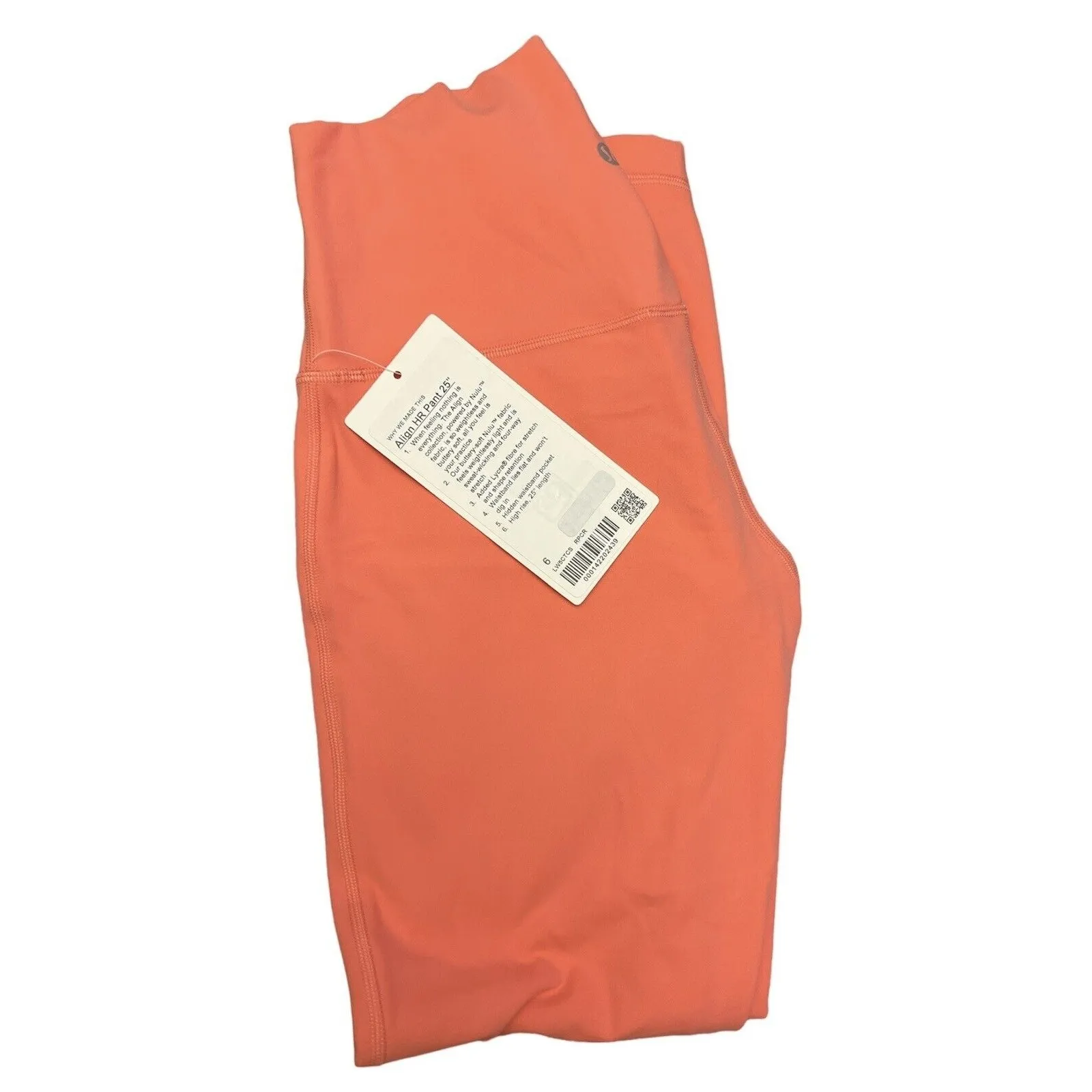 Lululemon Align HR Pant 25” Size 6 Raspberry Cream RPCR neon pink New w/tag $98 - Image 4