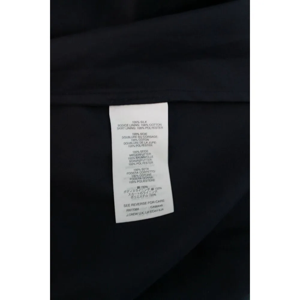 J.Crew Marbella Strapless Dress Silk Chiffon Blue Size 4 Bridesmaid Cocktail - Image 9