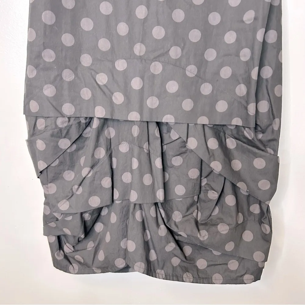Krista Larson Long Grey Polka Dot Skirt Gray - Image 3
