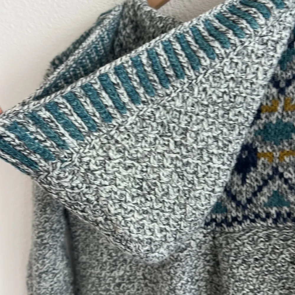 Royal Robbins Knit Zip Up Hoodie Sweater Wool Blend Women’s Large Blue Gray L - Image 6