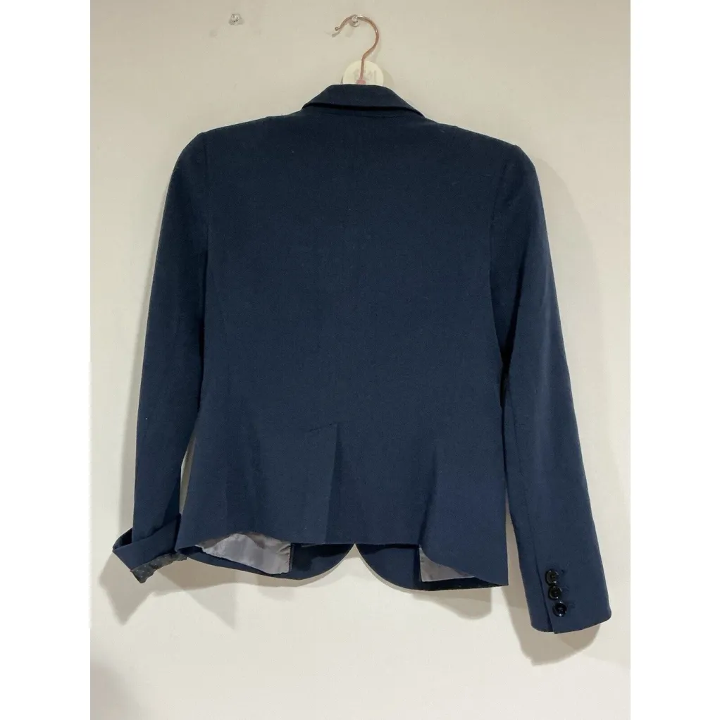 Woman’s Gap Size 0 Blue 2 Button Up Lined Blazer - Image 4
