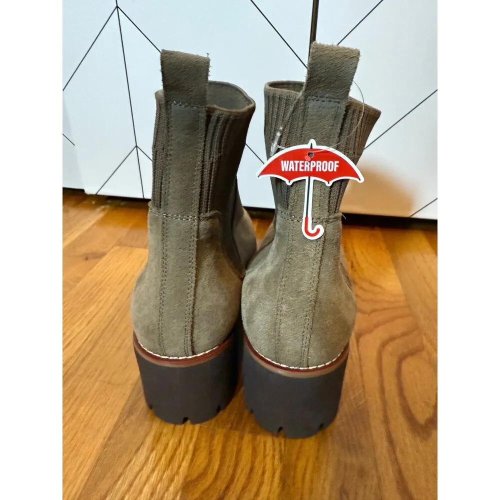 Blondo Darren Womens 8.5 Waterproof Brown Dark Taupe Suede Boot Ankle Boots - Image 8