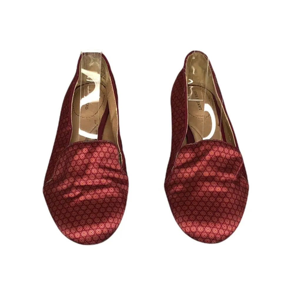 Lands’ End Maroon Round Toe Flats - Image 2