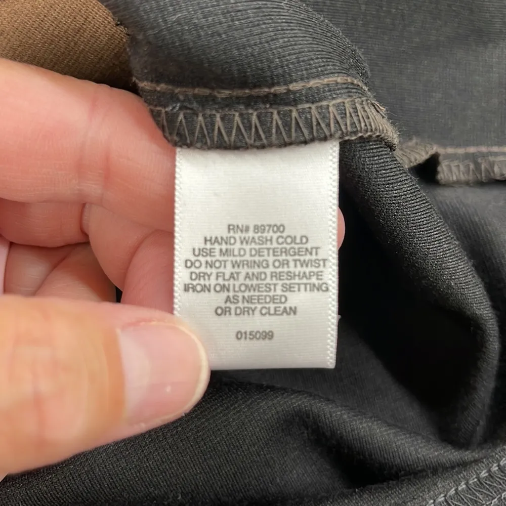 Liz Claiborne  Black and Brown Striped Ponte Empire Waist Career Dress Size 6 - Image 7