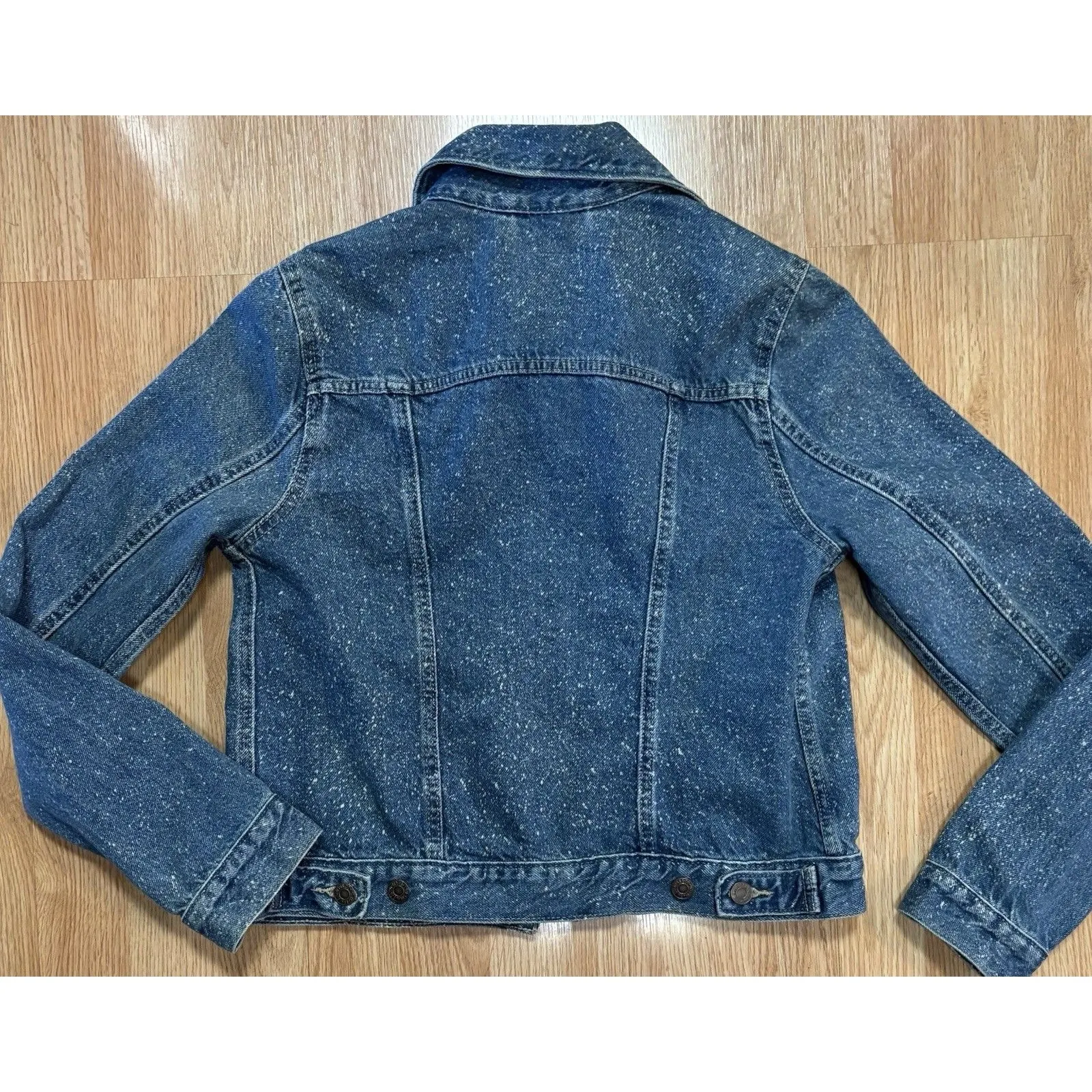 Levi Strauss Original Trucker Denim Jacket NWT Small Bleach Speckled Womens Jean - Image 2