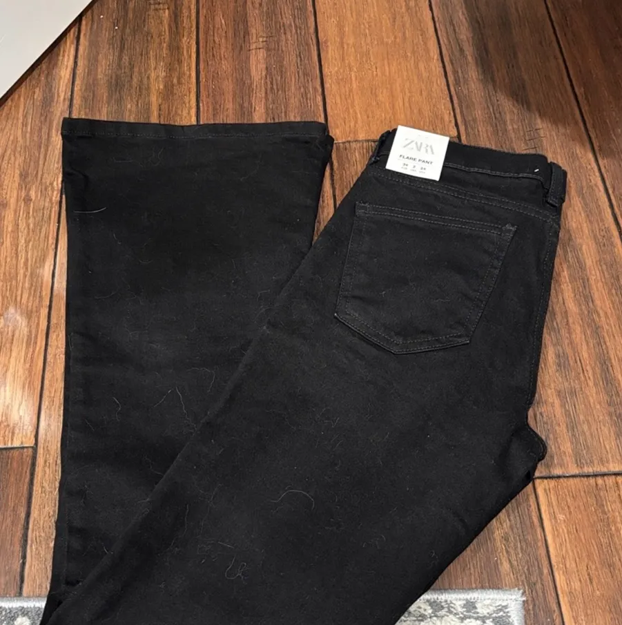 ZARA ‘The Disco Pant’ Flare Pant Black Jeans - Image 2