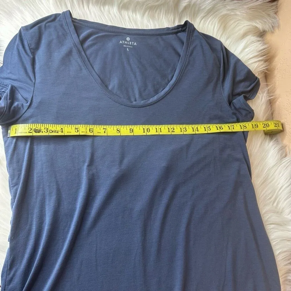 Athleta Essence Cut Out Short Sleeve Top Size Large - Image 9