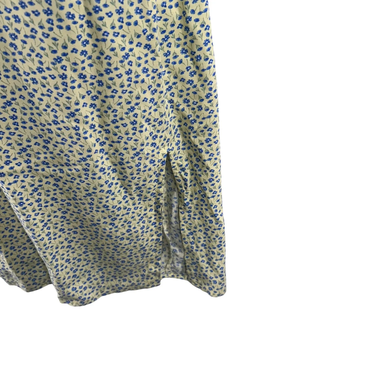 Coquette Midi Dress XXL Milkmaid Feminine Floral Prairie Yellow Hippie Soft Girl - Image 3