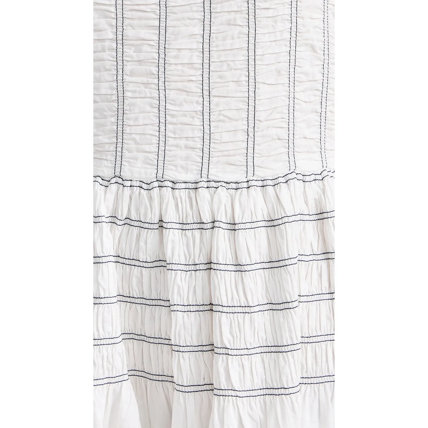 Saylor Adalene Midi Dress‎ Pinstripe Sun Dress Sundress Size XL Preppy - Image 9