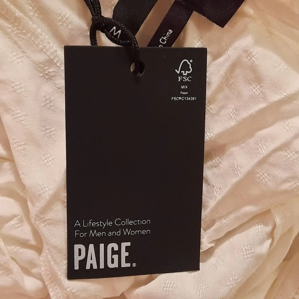 Paige Kaydynn Blouse Womens Medium White Ruffled Pullover Top Shirt Boho Cottage - Image 7