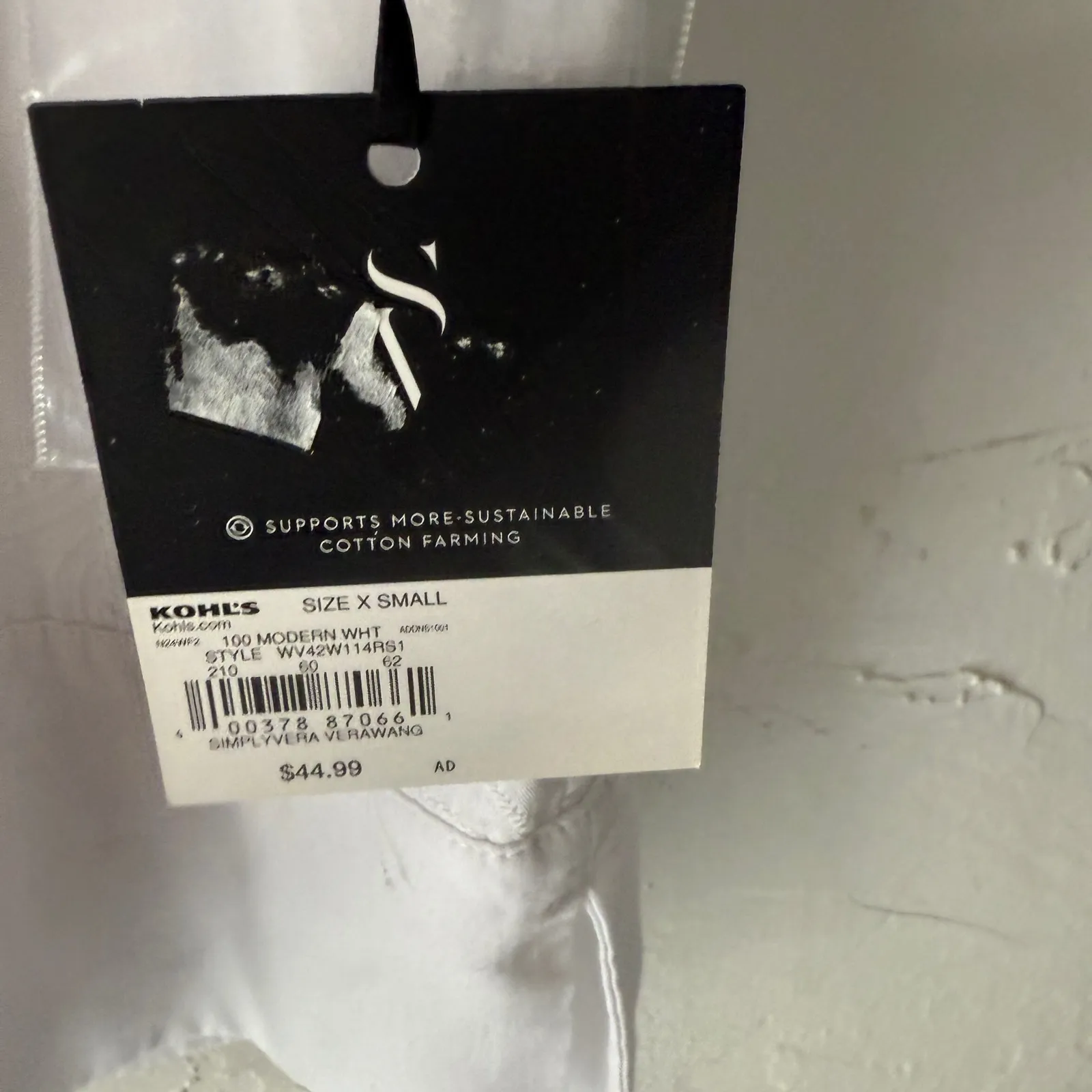 NWT Simply Vera Vera Wang White Eyelet Paisley Split Neck Blouse Top XS Cottage - Image 4