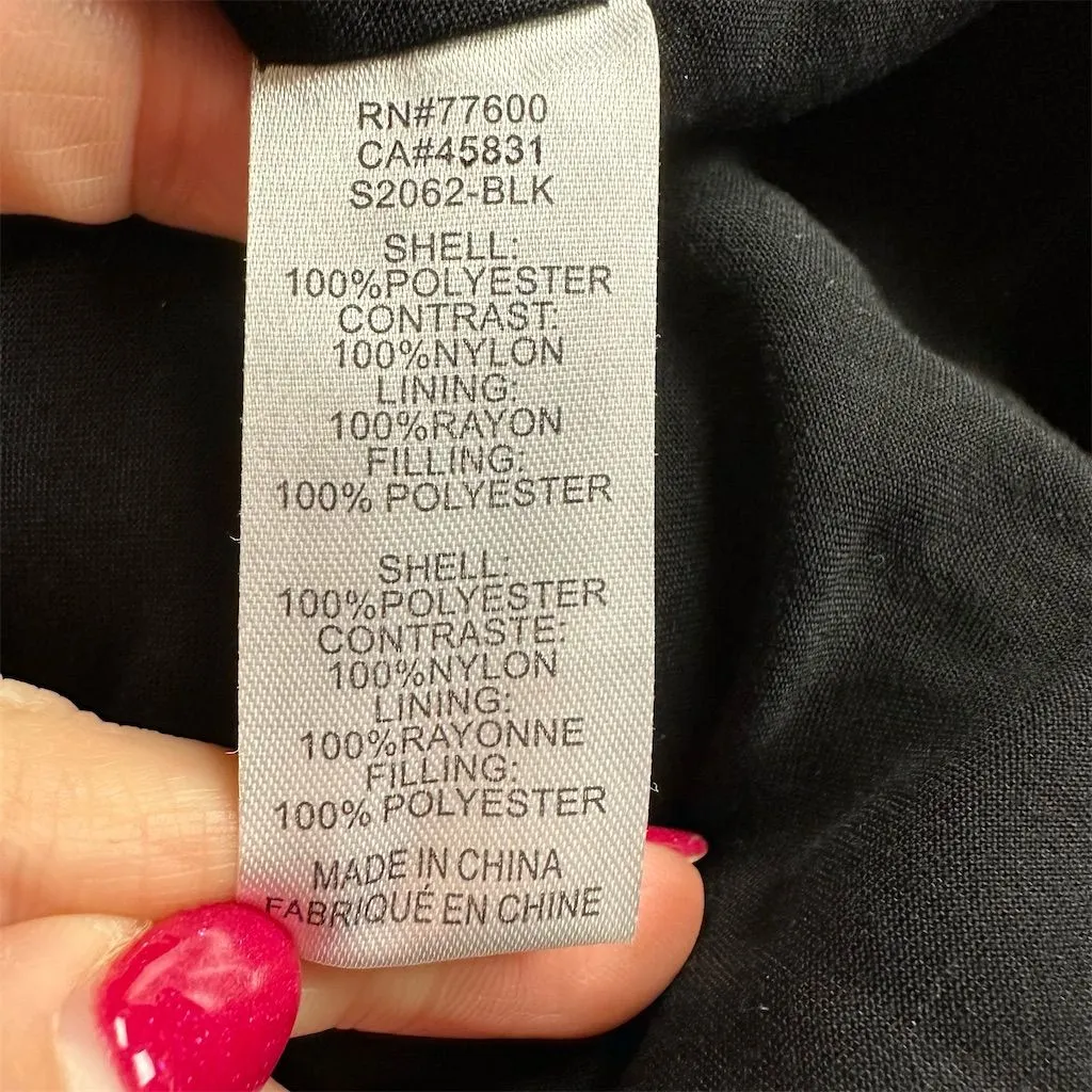 Saltwater Luxe Women's XS Black Polka Dot Puffer Jacket Mid-Length - Image 8