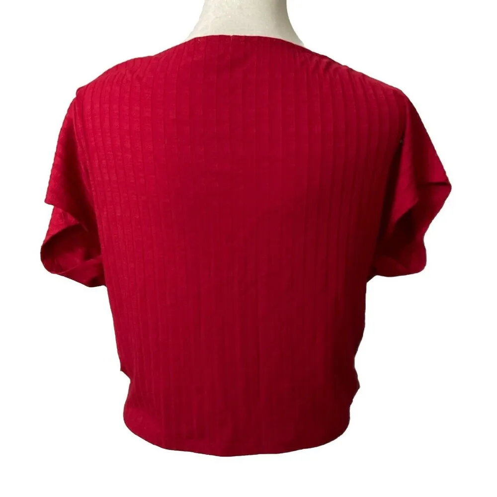 Madison & Berkeley Women's  Top Size XXL Ribbed Capped Sleeve Shirt. LTOP752 - Image 4