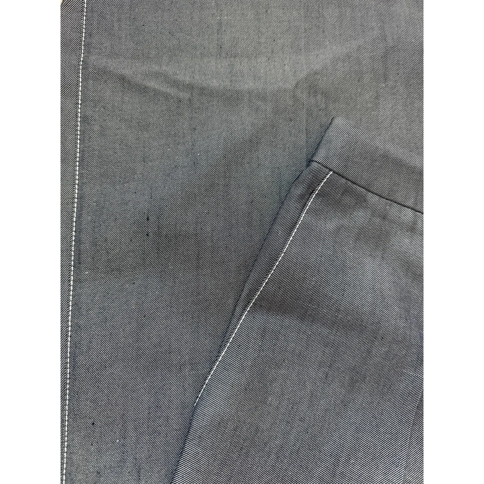 Carolina Herrera Silk Wide Leg Zip Back Pants Side Stitching Silver/Gray Size 6 - Image 10