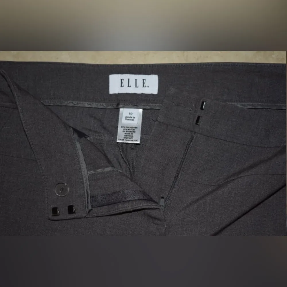 ELLE Gray Womens Business Casual Dress Pants Size 10 - Image 5