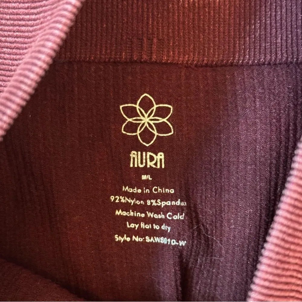 Aura Women’s Purple 5” Soft Ribbed Biker Shorts Size M/L - Image 7