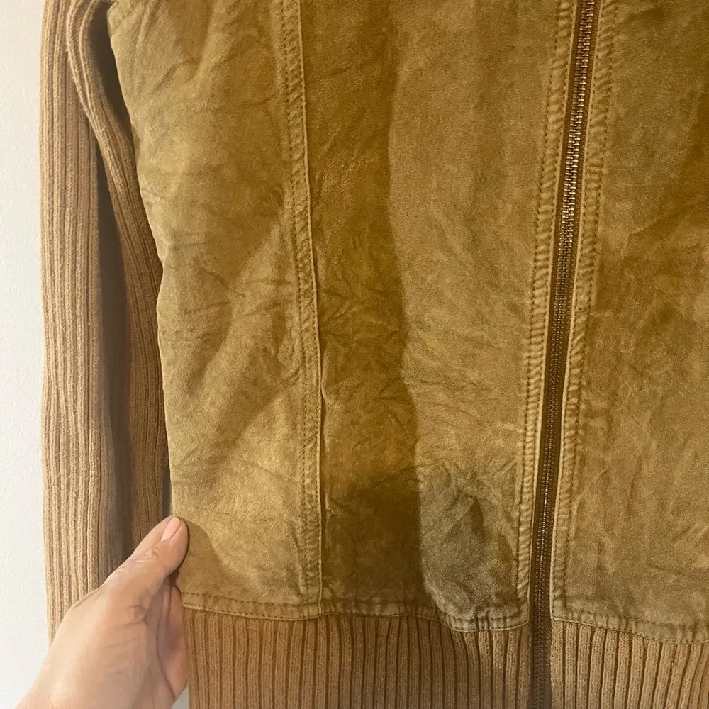 eddie bauer seattle suede  Tan Sweater jacket - Image 4