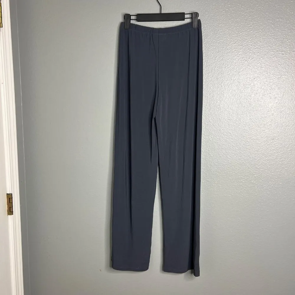 Joseph Ribkoff Pull On High Rise Stretchy Gray Straight Leg Pants Small 4 - Image 6