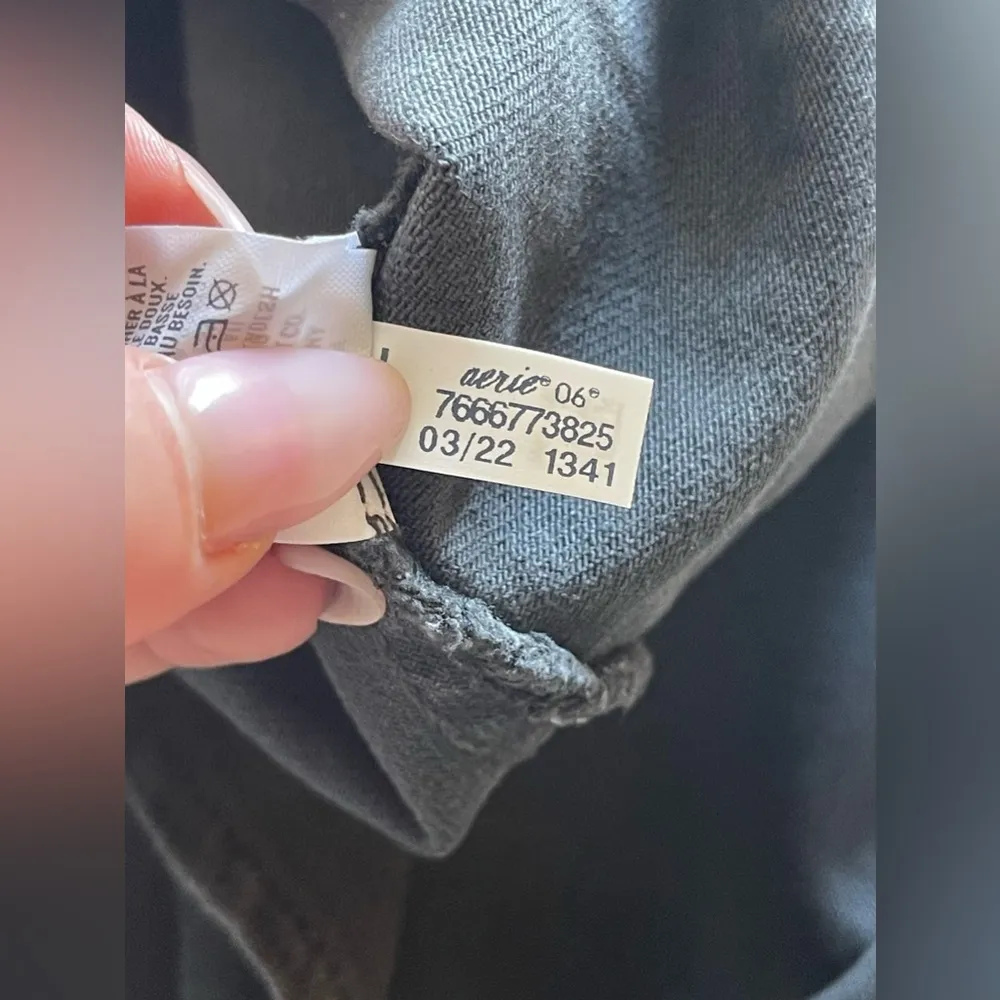 Aerie american eagle ruffle denim circle mini skirt ,dark grey wash Size… - Image 12