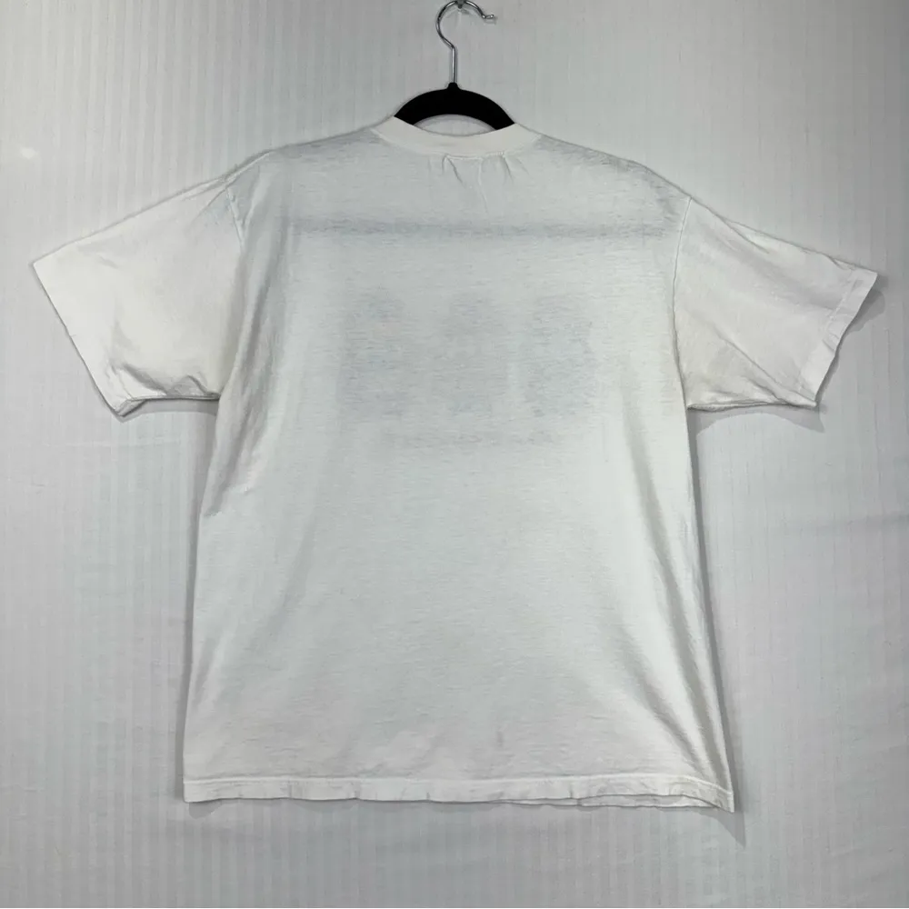 Vintage Crazy Shirt White Short Sleeve Medium T - Image 3