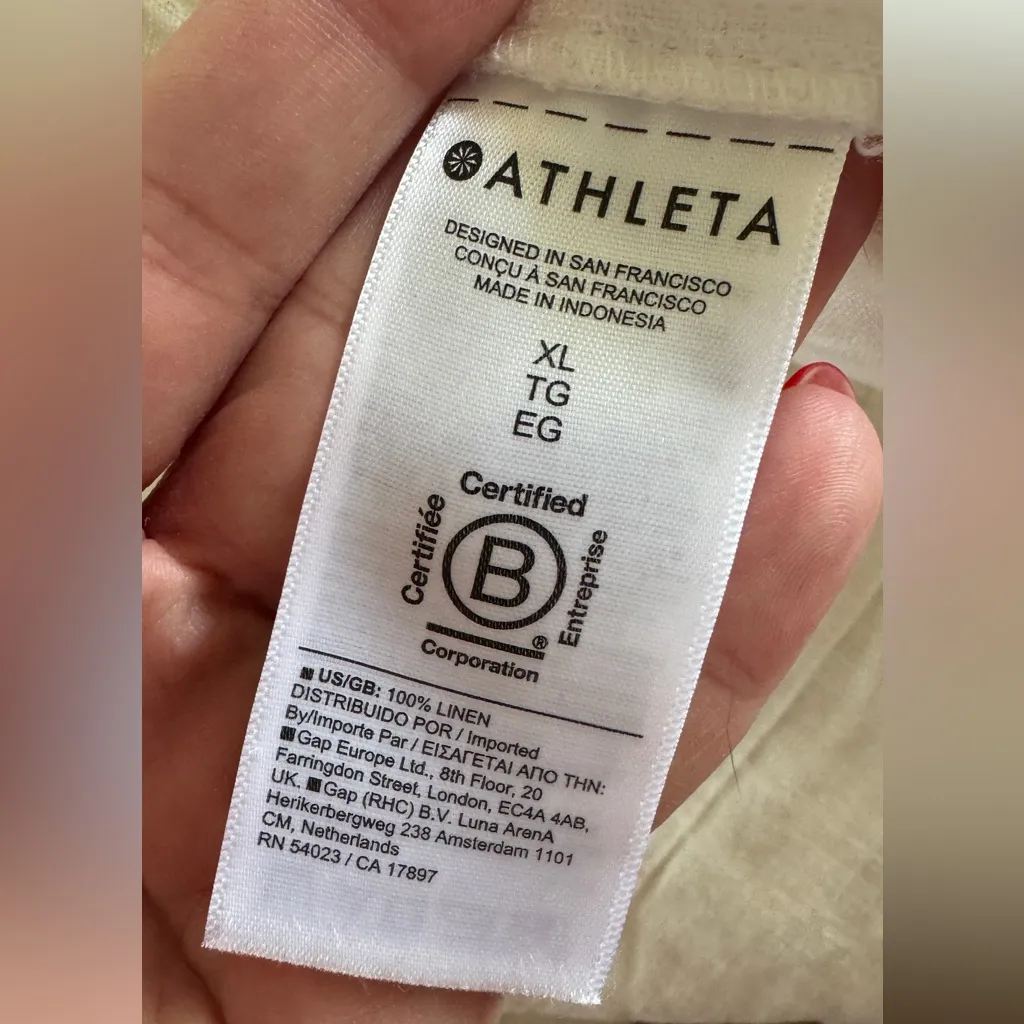 Athleta Retreat Linen Jogger white size XL - Image 4