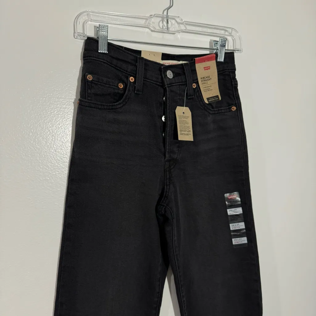 NWT Levi's Ribcage Straight Ankle In Just‎ A Sec High Waist Size 24 - Image 3