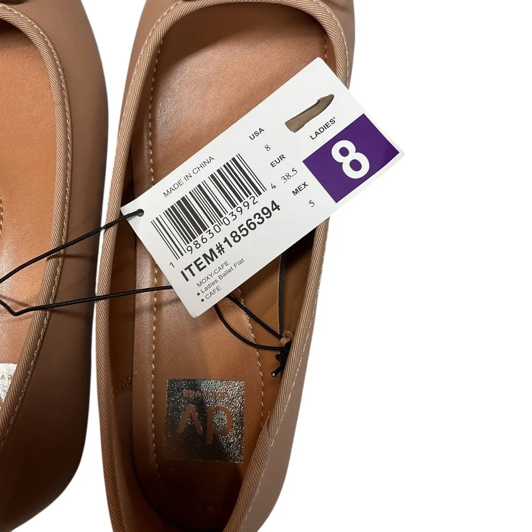 Dolce Vita Women's Patent Finish Square Toe Slip On Comfy Ballet Flats Sz 8 NWT Tan - Image 9