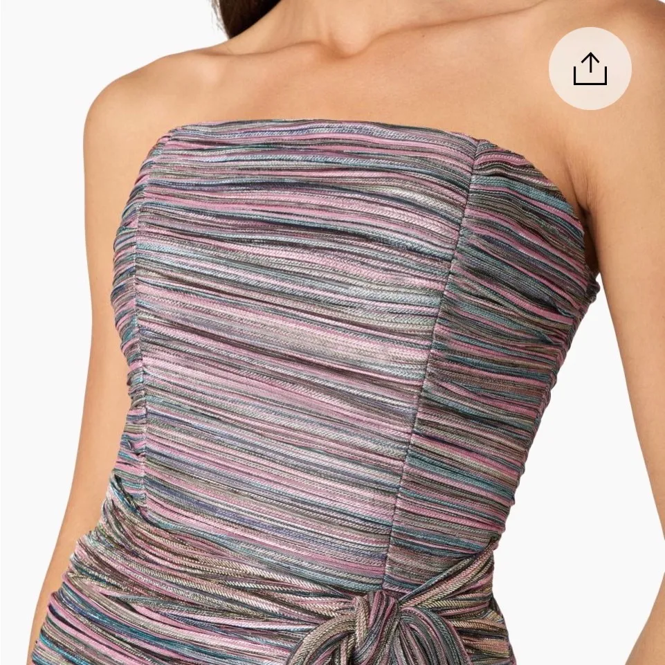 Shoshanna Midnight Women's Strapless Mini Dress Metallic Multi size 10 NWT - Image 3