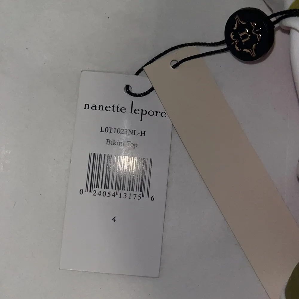 Nanette Lepore Plunge Halter Swim Bikini Top Floral “Silk Blossoms” Women’s 4 - Image 10