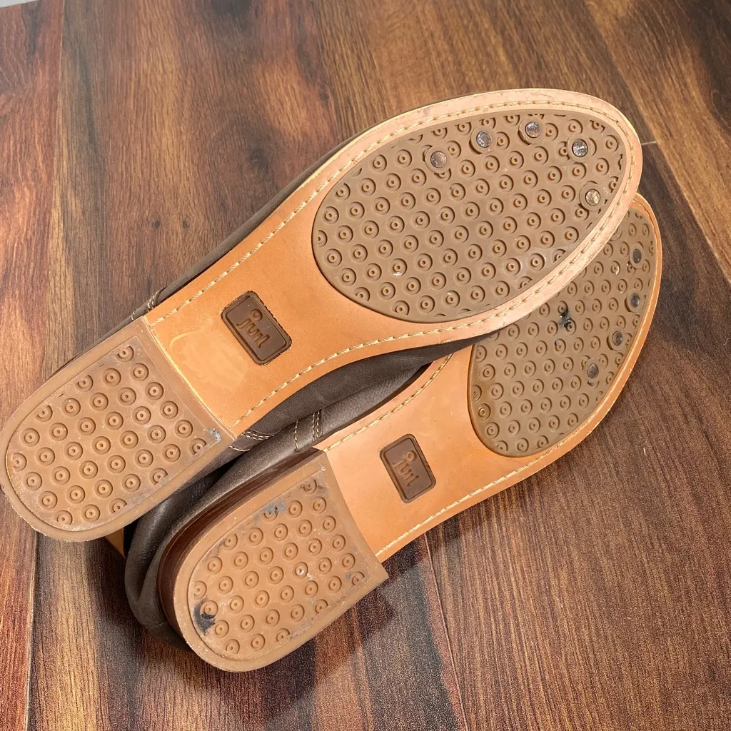 Juil Leather Ankle Booties Small Heel Copper Grounding Earthing Shoes Ahi Brown Size 9 - Image 6