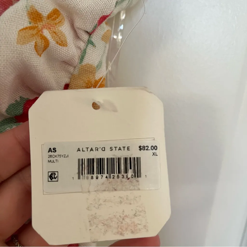 NEW Altar’d State Pink Strapless Floral Maxi Dress Size XL NWT - Image 6