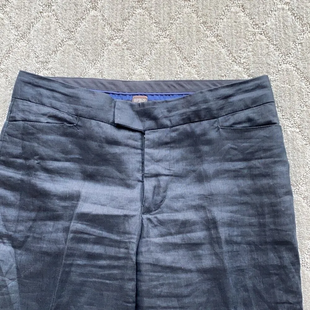 Merona linen dress pants polyester lining minimalist career office sz 4 - Image 2