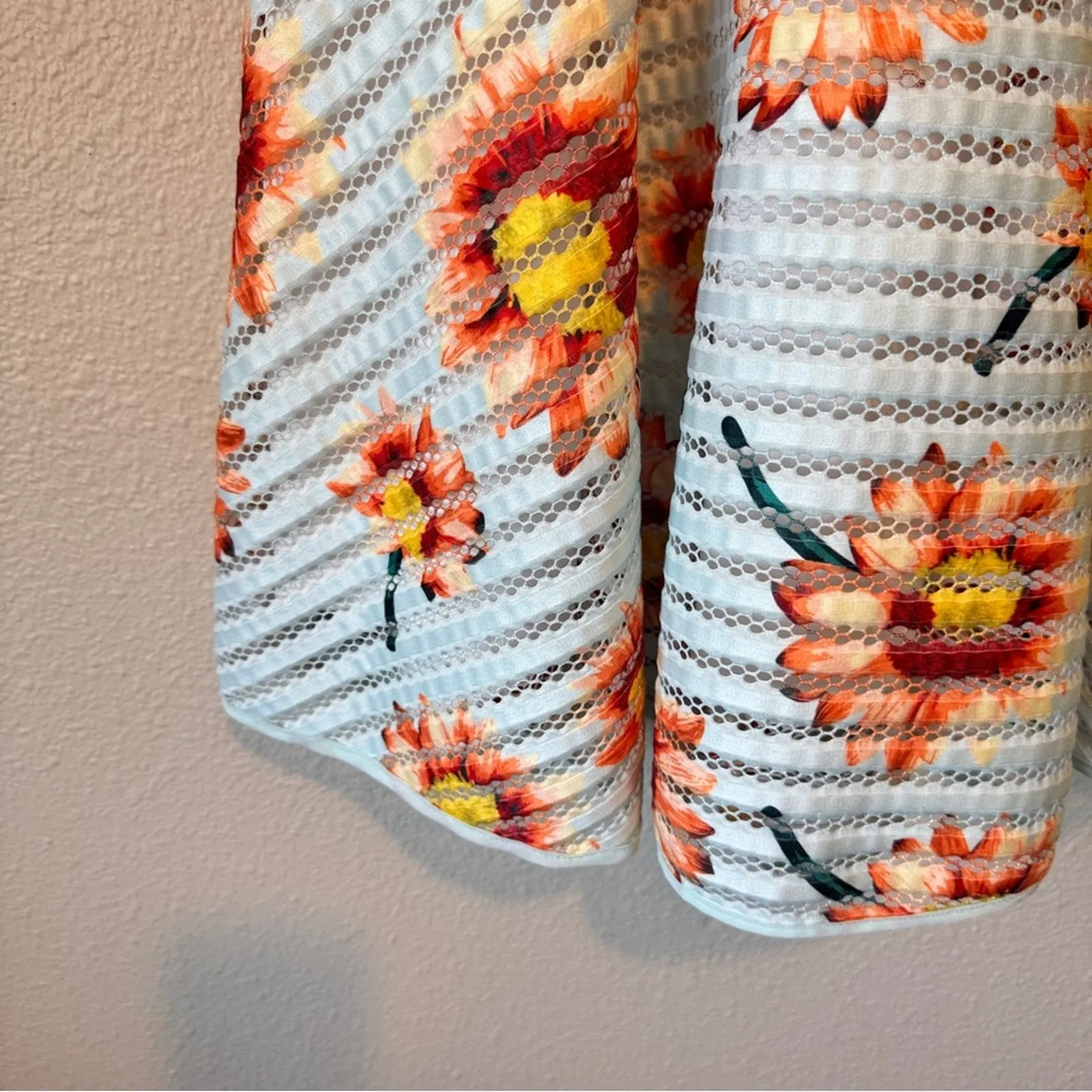 Romeo & Juliet Couture Blue Floral Striped Fit & Flare Dress Womens S Sleeveless - Image 5