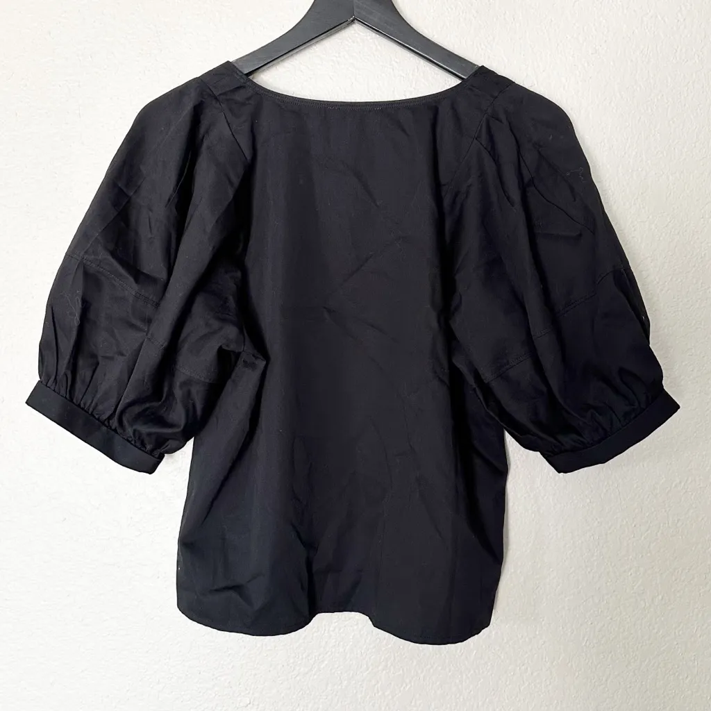 Madewell Top Women Relaxed Scoopneck Short-Sleeve 100%‎ Cotton Lightweight Black - Image 7