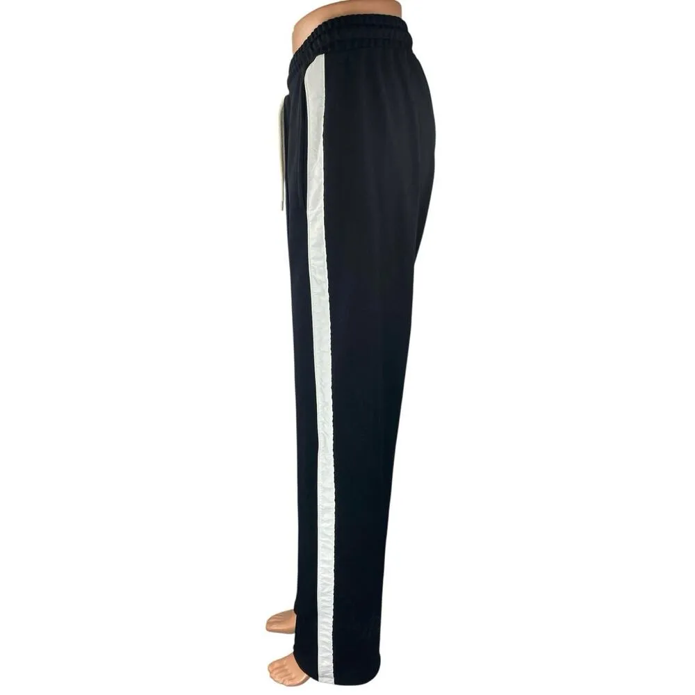 Gap Women's Black Drawstring Elastic Waist Straight Leg Lounge Sweatpants Sz XL - Image 2